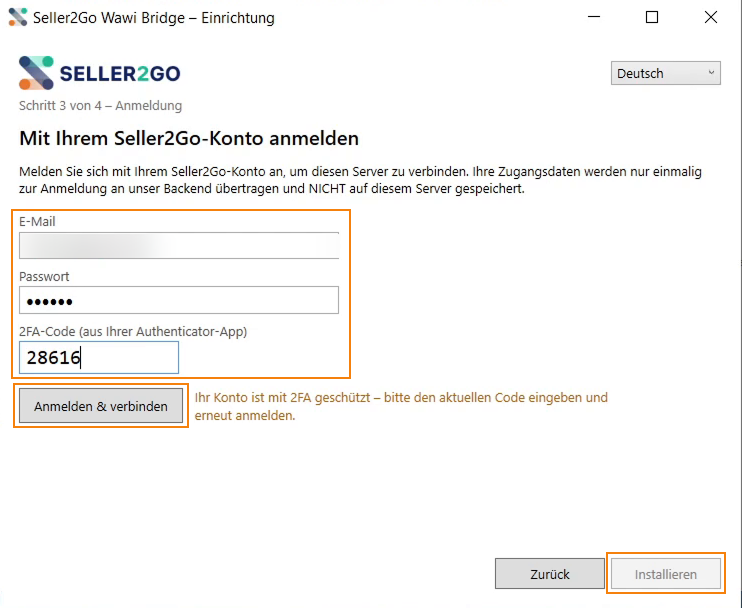 JTL-Wawi mit Seller2Go verbinden (Wawi Bridge)