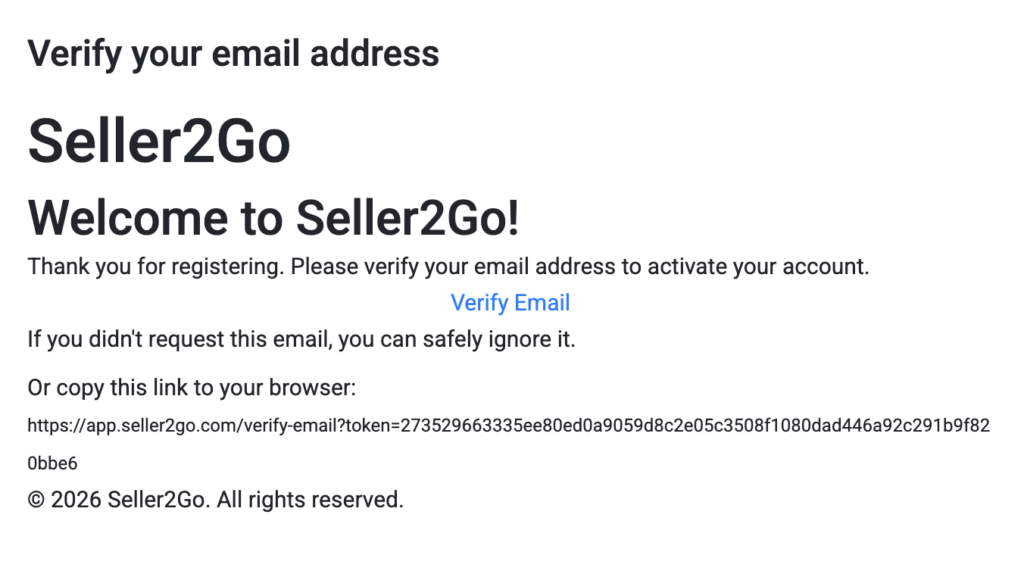 Getting Started with Seller2Go