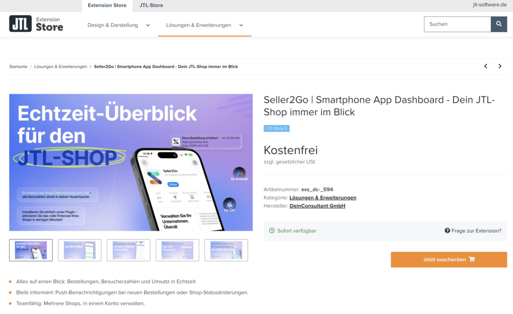 JTL-Shop mit Seller2Go verbinden