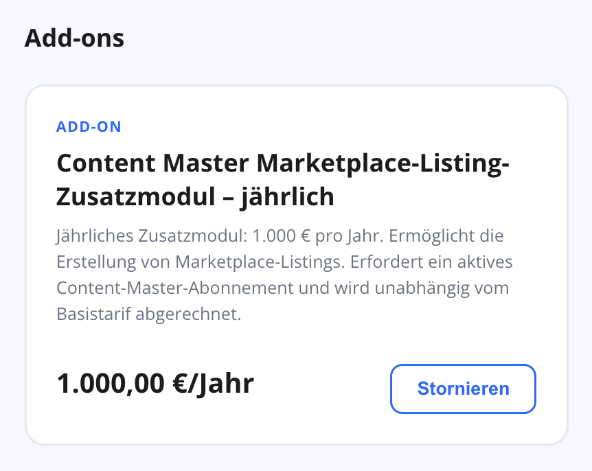Erste Schritte mit Content Master
