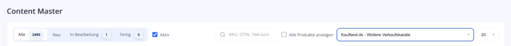 Erste Schritte mit Content Master