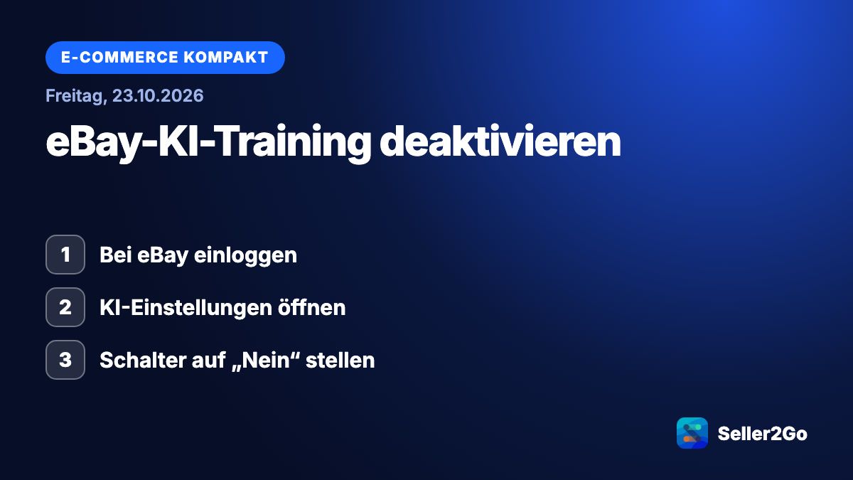 Anleitung: eBay-KI-Training in drei Schritten deaktivieren