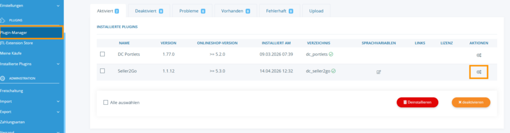 Mobile App mit Seller2Go verbinden