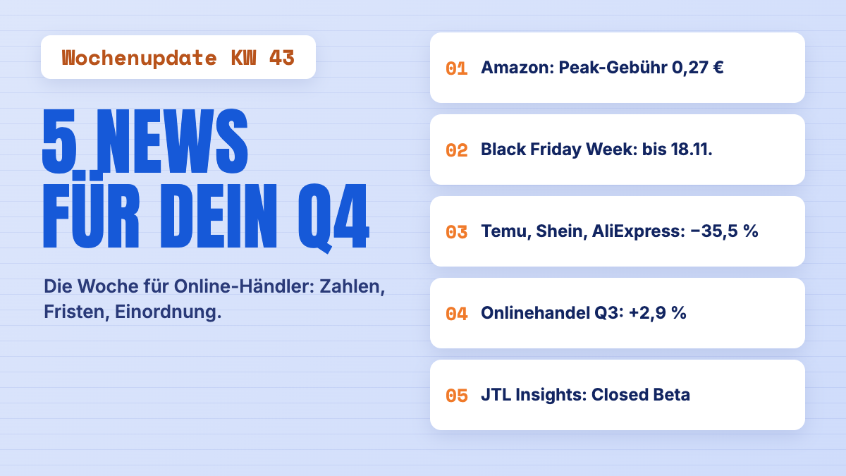 Wochenupdate KW 43 · 5 News für dein Q4