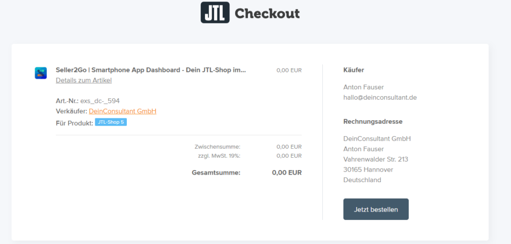 JTL-Shop mit Seller2Go verbinden