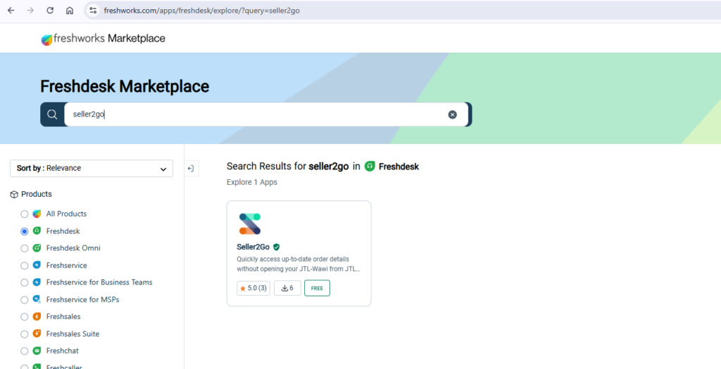 Freshdesk Connector öffnen