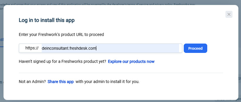 Freshdesk Connector öffnen