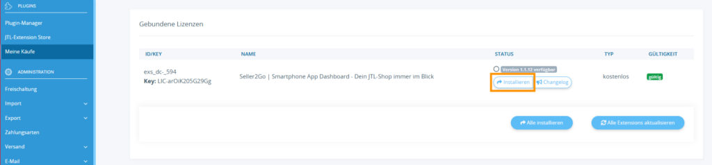 JTL-Shop mit Seller2Go verbinden